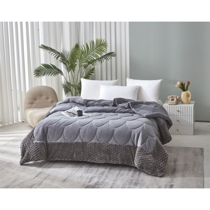 Κουβερτοπάπλωμα υπέρδιπλο 220x240 Agnes - Light Grey 02