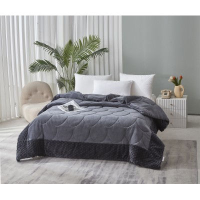 Κουβερτοπάπλωμα Μονό 160x220 Agnes - Dark Grey 01