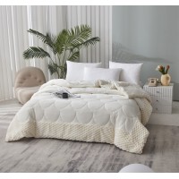 Κουβερτοπάπλωμα Μονό 160x220 Agnes - Ecru 02