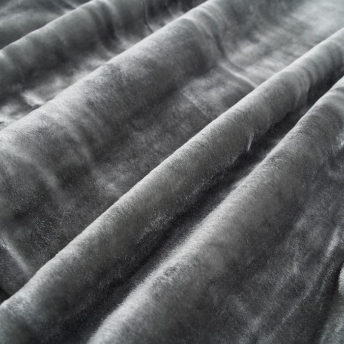 Κουβέρτα Velour Υπέρδιπλη 220x240 - Γκρι