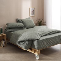 Παπλωματοθήκη Μονή 160x220 - Κουκίδες Πράσινο