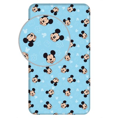 Σεντόνι Βαμβακερό Mickey Μονό Με λάστιχο
