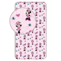 Σεντόνι Βαμβακερό Minnie Μονό Με λάστιχο