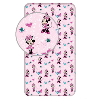 Σεντόνι Βαμβακερό Minnie Μονό Με λάστιχο