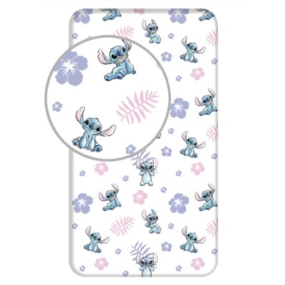 Σεντόνι Βαμβακερό Stitch Μονό Με λάστιχο
