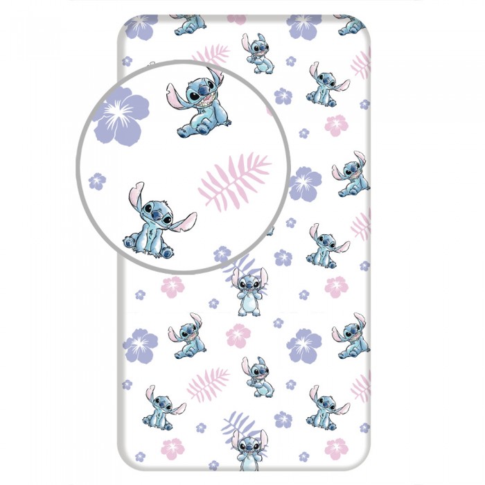 Σεντόνι Βαμβακερό Stitch Μονό Με λάστιχο