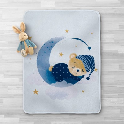 Κουβέρτα Κούνιας 110x140 Sleeping Bear - Μπλε