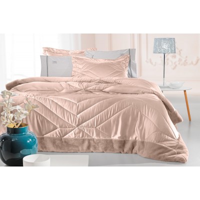 Σετ Πάπλωμα King 260x240 Columbia Old Pink