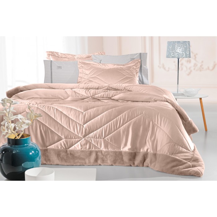 Σετ Πάπλωμα King 260x240 Columbia Old Pink