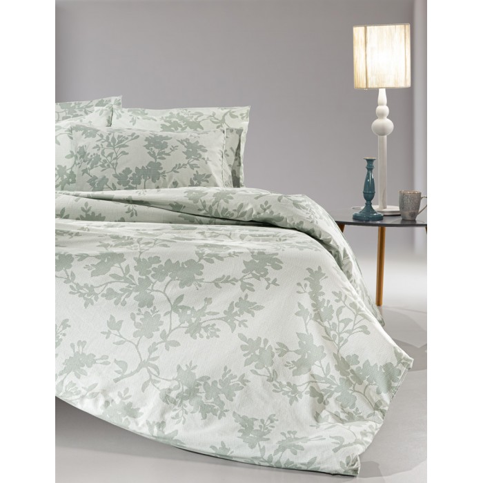 Σετ Σεντόνια Μονά 180x265 - Christy Aqua Grey