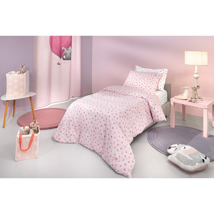 Σετ Σεντόνια Παιδικά Με Λάστιχο (100x200+28) Paw Pinky