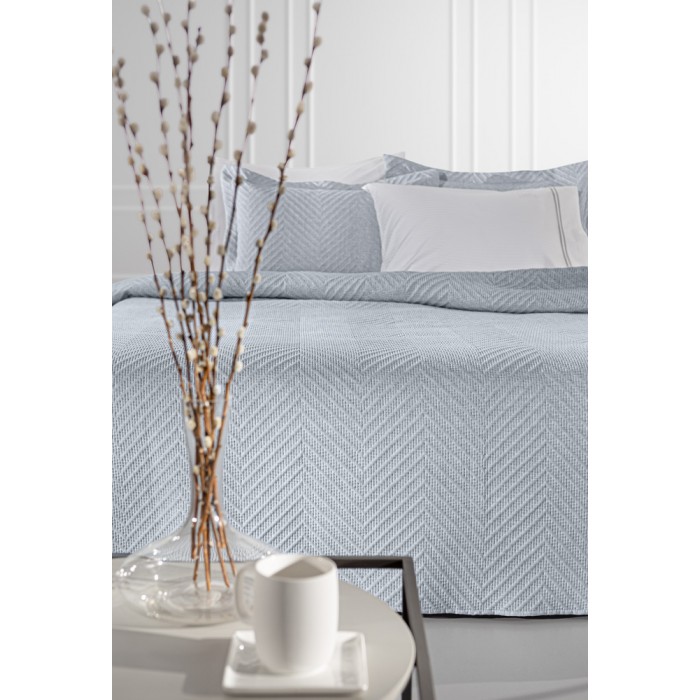 Κουβερλί Υπέρδιπλο (Σετ 220x240) Hamptons Blue