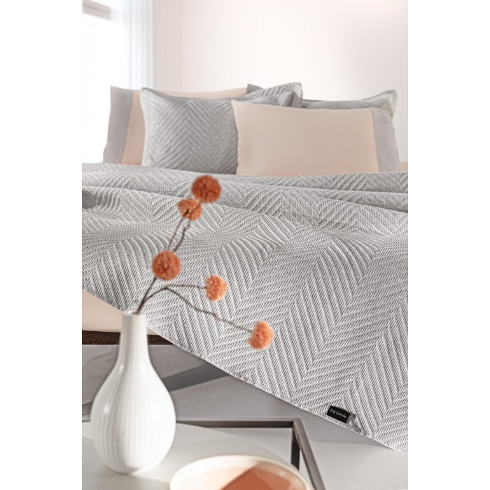Κουβερλί Υπέρδιπλο (Σετ 220x240) Hamptons Grey