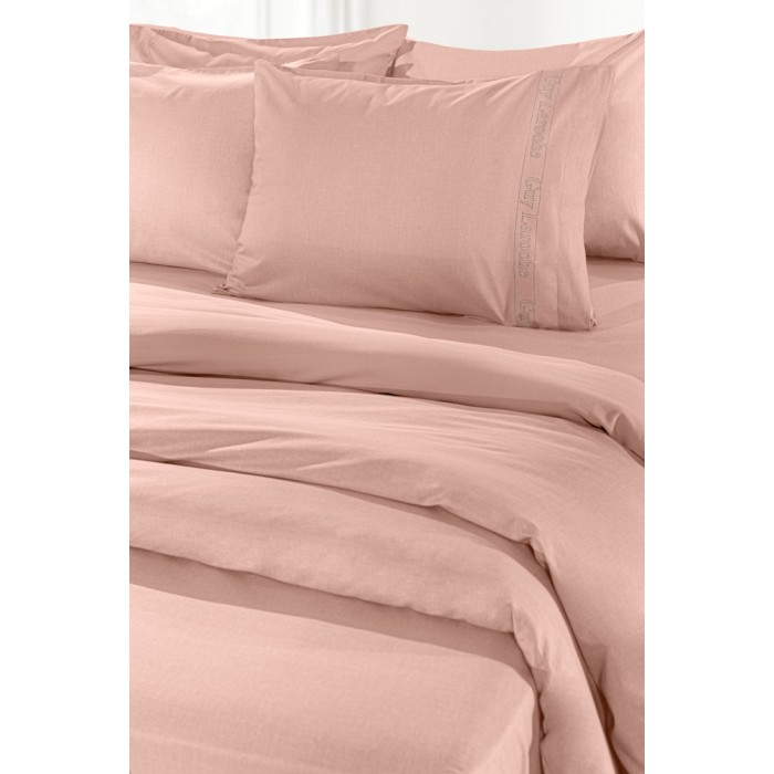Σεντόνι Μονό Color Plus Με λάστιχο 100x200+32 - Coral