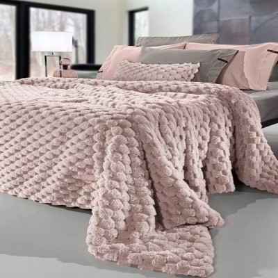 Κουβέρτα Γούνινη King Size 260x240 Elixir - Old Pink