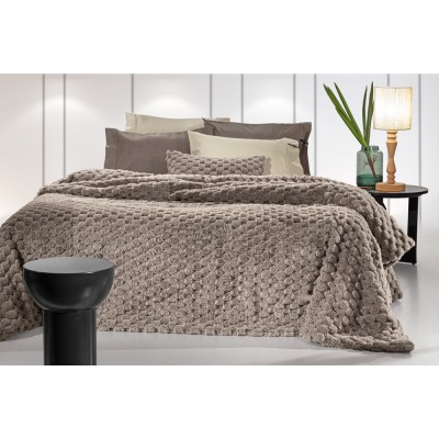 Κουβέρτα Γούνινη King Size 260x240 Elixir - Taupe