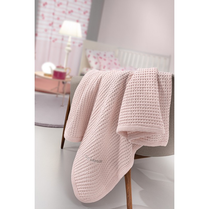 Κουβέρτα Πικέ Κούνιας 110x130 Bella Pinky