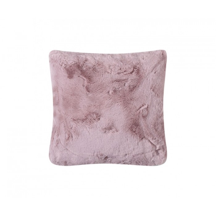Μαξιλάρι Διακοσμητικό 45x45 Με Γέμιση Rabbit Fur - Pink/Grey