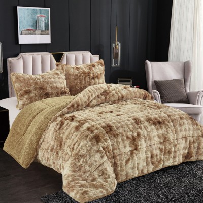 Κουβερτοπάπλωμα Μονό 160x220 Rabbit Fur - Coffee