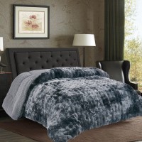 Κουβερτοπάπλωμα Υπέρδιπλο 220x240 Rabbit Fur - Grey