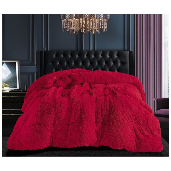 Κουβερτοπάπλωμα Μονό 170x220 Fluffy - Red