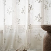 Κουρτίνα με τρουκς 140x280 Leaf Offwhite 532/05