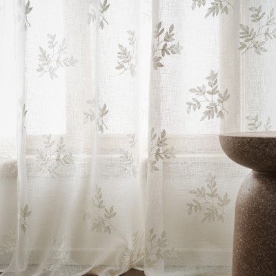 Κουρτίνα με τρουκς 140x280 Leaf Offwhite 532/05