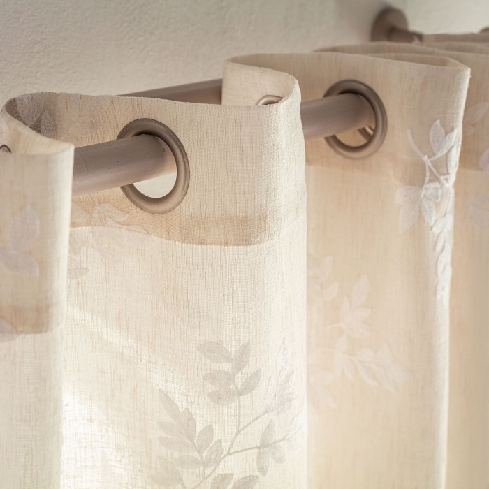 Κουρτίνα με τρουκς 140x280cm Leaf Beige 532/06