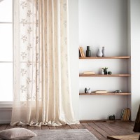 Κουρτίνα με τρουκς 140x280cm Leaf Beige 532/06