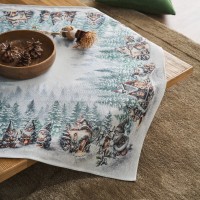 Χριστουγεννιάτικο Τραπεζομάντηλο 130x130 - Snow 503