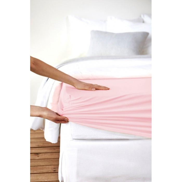 Σεντόνι Μονό Με Λάστιχο Finejersey Rose 001