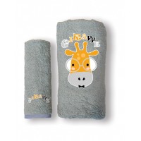 Σετ Πετσέτες 2 Τεμαχίων Bebe Κέντημα- Giraffe Silver