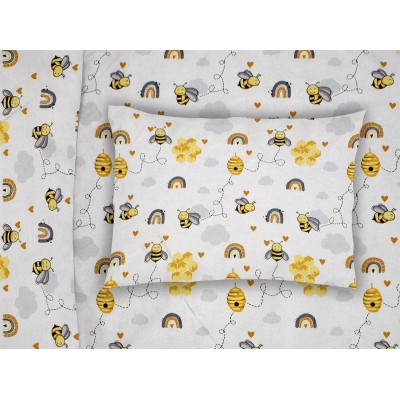 Μαξιλαροθήκη Bebe 35x45 - Honey Bee White - Yellow