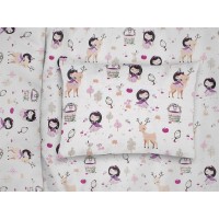 Μαξιλαροθήκη Bebe 35x45 - Lily & Dear 179 White - Pink