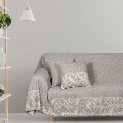 Ριχτάρι Πολυθρόνας 180x180 Maze Grey / Σενίλ