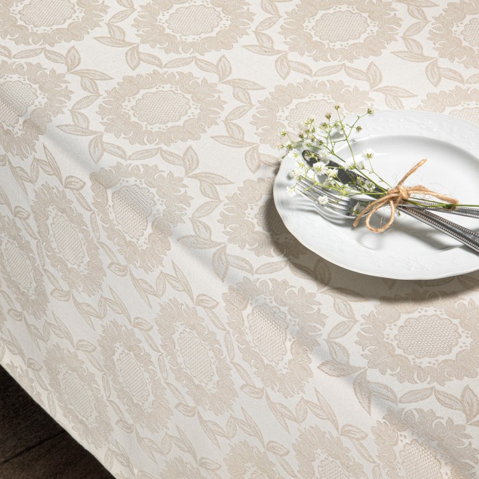 Τραπεζομάντηλο 160x180 Σxέδιο 4 Adele Ecru