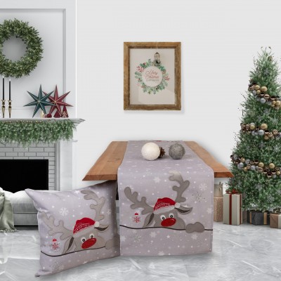 Χριστουγεννιάτικη Τραβέρσα 40x170 91280 - Red Hat Reindeer