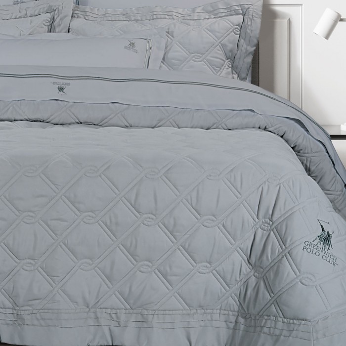 GREENWICH POLO CLUB ΚΟΥΒΕΡΛΙ ΥΠΕΡΔΙΠΛΟ ΣΕΤ 2163 GREY