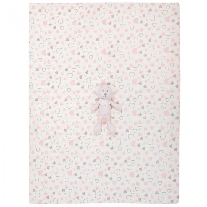 GREENWICH POLO CLUB ΚΟΥΒΕΡΤΑ ΠΙΚΕ 75X100 ΒΑΒΥ ESSENTIAL 8855 PINK, WHITE