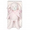 GREENWICH POLO CLUB ΚΟΥΒΕΡΤΑ ΠΙΚΕ 75X100 ΒΑΒΥ ESSENTIAL 8857 PINK, WHITE