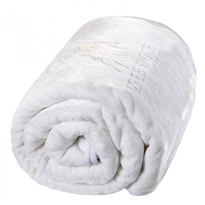 GREENWICH POLO CLUB ΚΟΥΒΕΡΤΑ VELOUR ΜΟΝΗ ESSENTIAL 3470 WHITE