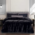 GREENWICH POLO CLUB ΚΟΥΒΕΡΤΑ VELOUR ΥΠΕΡΔΙΠΛH ESSENTIAL 3440 ΜΑΥΡΟ