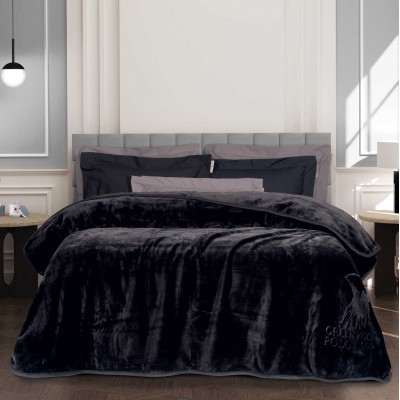 GREENWICH POLO CLUB ΚΟΥΒΕΡΤΑ VELOUR ΥΠΕΡΔΙΠΛH ESSENTIAL 3440 ΜΑΥΡΟ