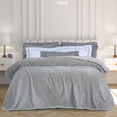 GREENWICH POLO CLUB ΚΟΥΒΕΡΤΑ VELOUR ΥΠΕΡΔΙΠΛH ESSENTIAL 3442 ΑΣΗΜΙ