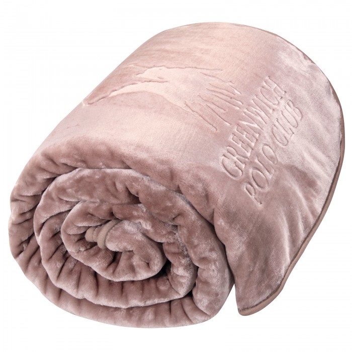 GREENWICH POLO CLUB ΚΟΥΒΕΡΤΑ VELOUR ΥΠΕΡΔΙΠΛΗ ESSENTIAL 3469 NUDE
