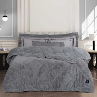 GREENWICH POLO CLUB ΚΟΥΒΕΡΤΟΠΑΠΛΩΜΑ RABBIT FAUX FUR ΥΠΕΡΔΙΠΛΟ 3446 GREY