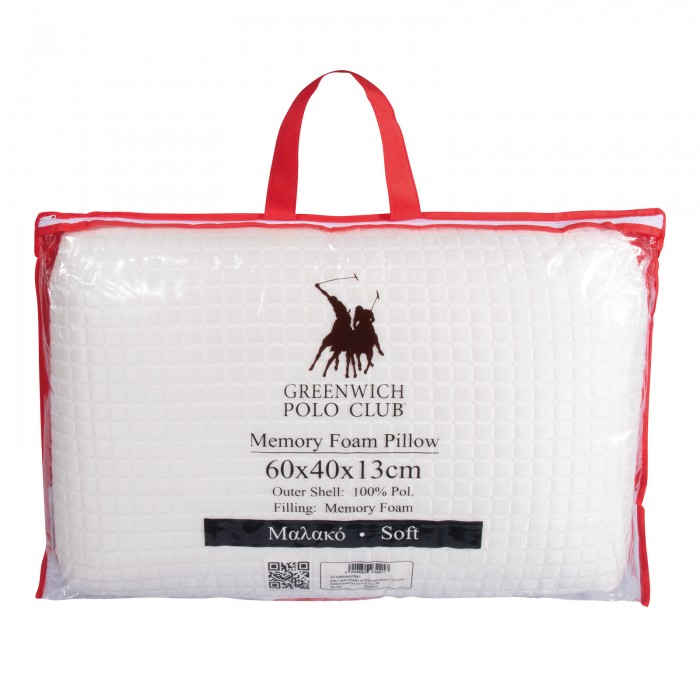 GREENWICH POLO CLUB ΜΑΞΙΛΑΡΙ MEMORY FOAM 60Χ40 2341 WHITE