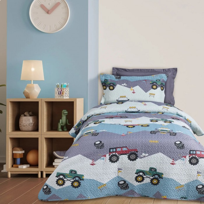 DAS KIDS ΚΟΥΒΕΡΛΙ ΜΟΝΟ 4926 GREEN, GREY