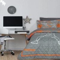 DAS KIDS ΚΟΥΒΕΡΛΙ ΜΟΝΟ 4941 GREY, ORANGE