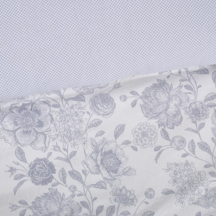 DAS HOME ΣΕΤ ΠΑΠΛΩΜΑΤΟΘΗΚΗ ΜΟΝΗ HAPPY FLANNEL 9636 GREY, IVORY